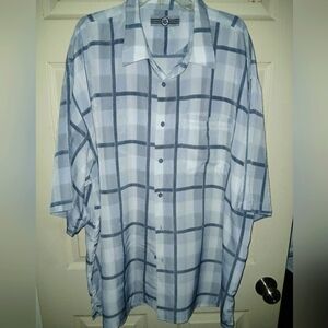 BTL Men's Gray Plaid Shirt 4XL